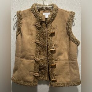 Charter Club Tan Shearling Vest for Women
